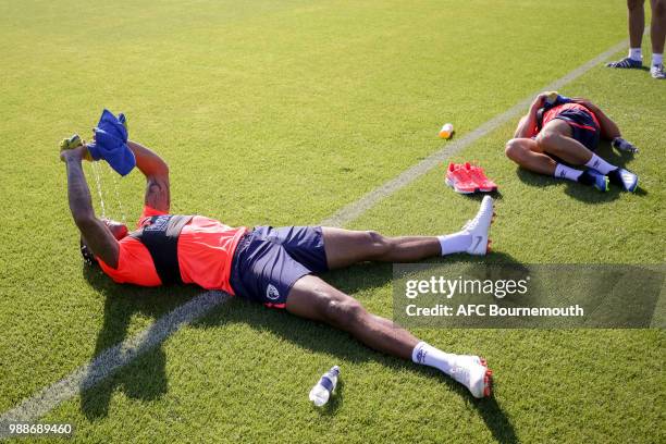 Callum Wilson of Bournemouth during a series of fitness tests, ahead of the 2018-19 Premier League season, on June 30, 2018 in Bournemouth, England.