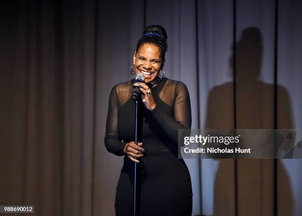 Audra McDonald performs at the Concert For America: Stand Up, Sing Out! at The Great Hall at Cooper Union on June 30, 2018 in New York City.