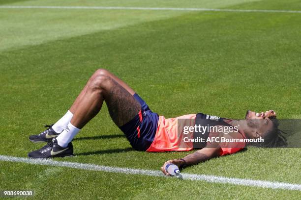 Tyrone Mings of Bournemouth during a series of fitness tests, ahead of the 2018-19 Premier League season, on June 30, 2018 in Bournemouth, England.