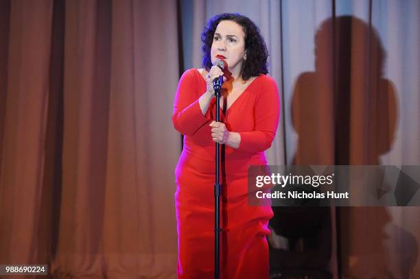 Olga Merediz performs at the Concert For America: Stand Up, Sing Out! at The Great Hall at Cooper Union on June 30, 2018 in New York City.