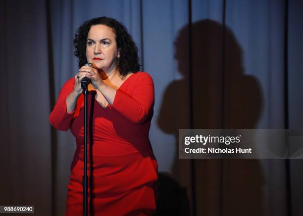 Olga Merediz performs at the Concert For America: Stand Up, Sing Out! at The Great Hall at Cooper Union on June 30, 2018 in New York City.