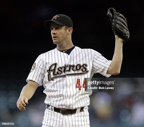 Pitcher Roy Oswalt of the Houston Astros throws against the Arizona Diamondbacks on May 4, 2010 in Houston, Texas. Arizona won 1-0.