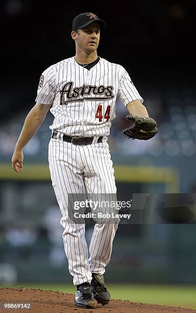 Pitcher Roy Oswalt of the Houston Astros throws against the Arizona Diamondbacks on May 4, 2010 in Houston, Texas. Arizona won 1-0.