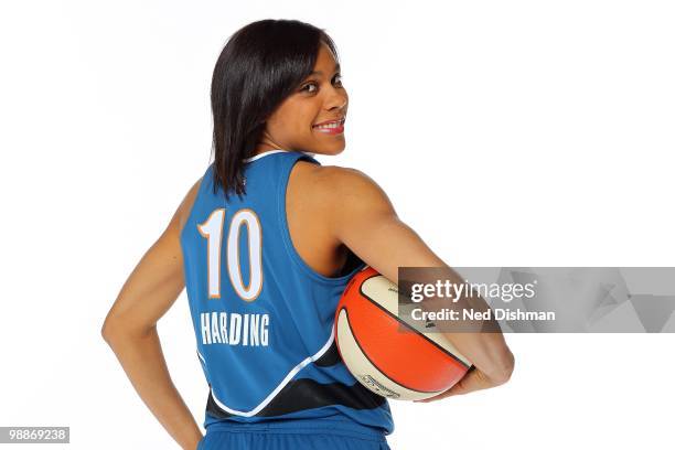 Lindsey Harding of the Washington Mystics poses for a portrait during WNBA Media Day at the Verizon Center on April 30, 2010 in Washington, DC. NOTE...