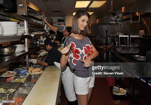 Miss Universe Stefania Fernandez celebrates Cinco de Mayo at Chevy's on May 5, 2010 in New York City.