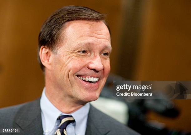 Christopher Cox, former chairman of the U.S. Securities and Exchange Commission , waits to testify at a Financial Crisis Inquiry Commission hearing...