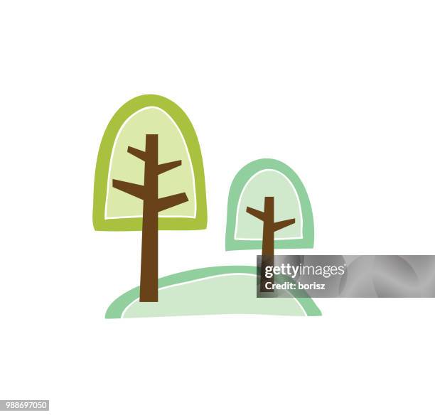trees - birch trees spring stock illustrations