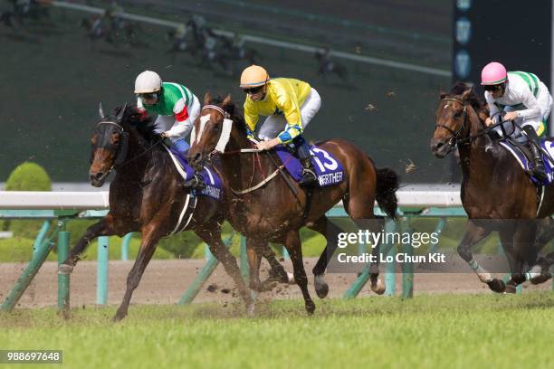 Jockey Hugh Bowman riding Hong Kong runner Werther during the Takarazuka Kinen at Hanshin Racecourse on June 24, 2018 in Takarazuka, Japan.