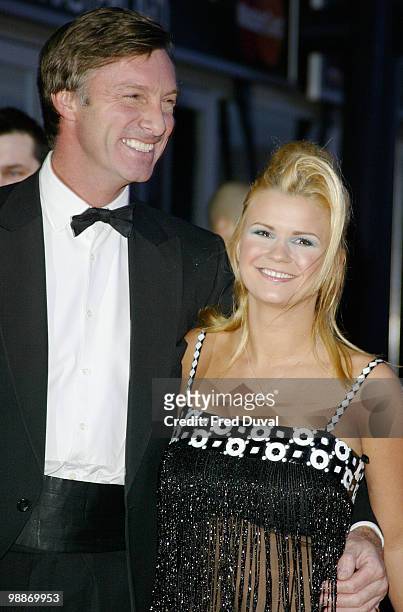 Lord Brocket and Kerry Katona at the arrival for The Brits held at Earl's Court in West London.
