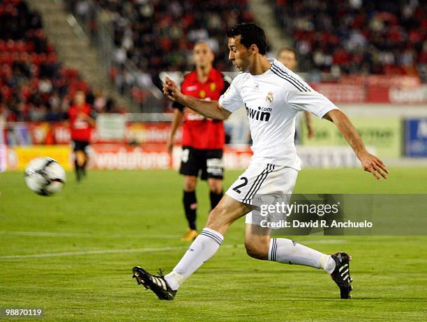 Alvaro Arbeloa of Real Madrid in action during the La Liga match between Mallorca and Real Madrid at Ono Estadi on May 5, 2010 in Mallorca, Spain.