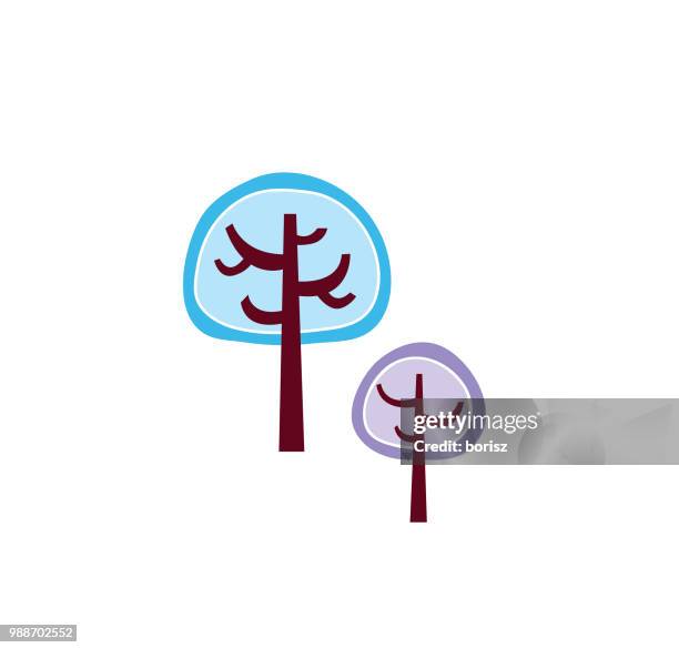 trees - maple tree in winter stock illustrations