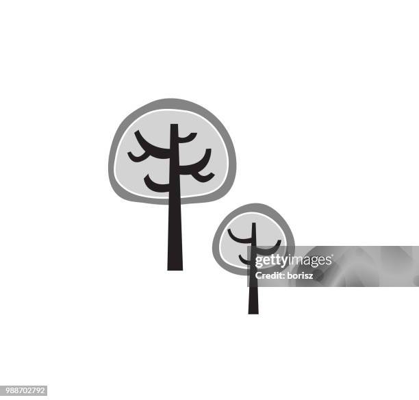 trees - small tree forest stock illustrations