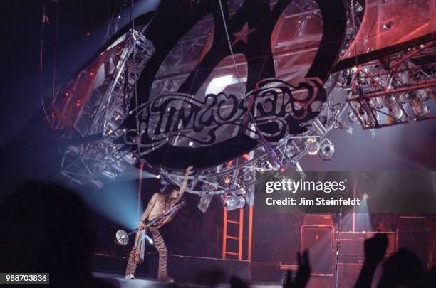 Aerosmith performs at the Target Center in Minneapolis, Minnesota on June 13, 1993.