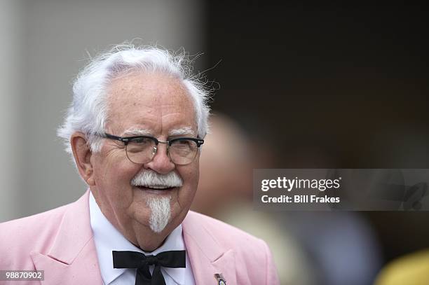 Kentucky Derby: Closeup of miscellaneous fan dressed as Colonel Sanders during race at Churchill Downs. Louisville, KY 5/1/2010 CREDIT: Bill Frakes