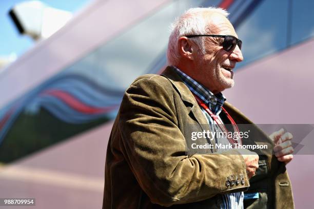 Dietrich Mateschitz, Red Bull owner walks in the Paddock before the Formula One Grand Prix of Austria at Red Bull Ring on July 1, 2018 in Spielberg,...