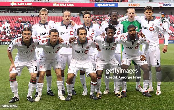 Toronto FC players pose for a picture before their game against Real Salt Lake at Rio Tinto Stadium on May 1, 2010 in Sandy, Utah. Real Salt Lake...