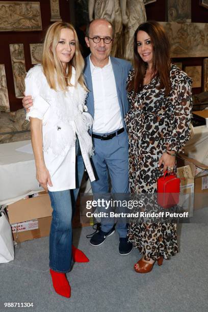 Artistic Director at Sonia Rykiel, Julie de Libran, CEO of Sonia Rykiel, Jean-Marc Loubier and his wife Hedieh attend the Sonia Rykiel - Paris...
