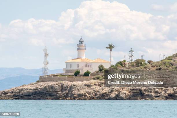 faro de cullera - diego moreno stockfoto's en -beelden