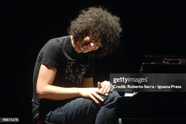 Italian pianist and composer Giovanni Allevi performs in concert at Theatre of Celebrazioni on May 5, 2010 in Bologna, Italy.