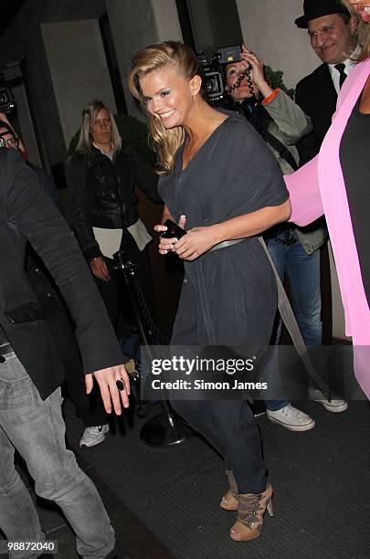 Kerry Katona is seen on May 5, 2010 in London, England.