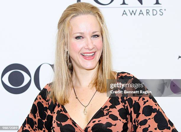 Actress Katie Finneran attends the 2010 Tony Awards Meet the Nominees press reception at The Millennium Broadway Hotel on May 5, 2010 in New York...