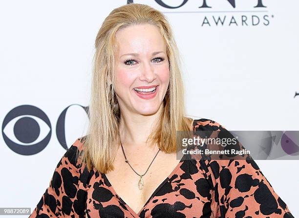 Actress Katie Finneran attends the 2010 Tony Awards Meet the Nominees press reception at The Millennium Broadway Hotel on May 5, 2010 in New York...