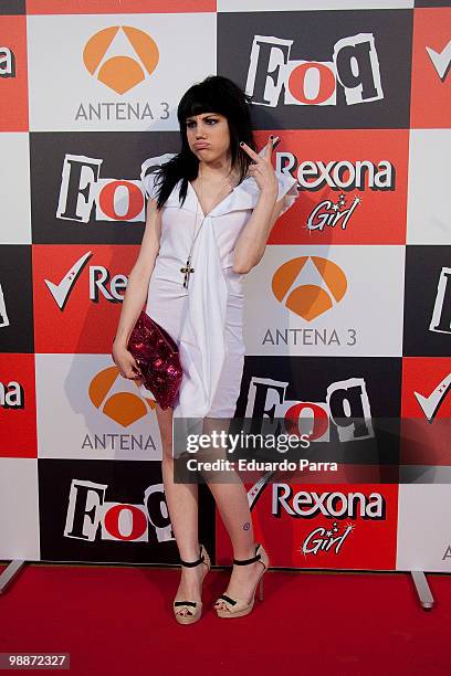 Actress Angy Fernandez attends the "Fisica o quimica" fifth season photocall at Capitol cinema on May 5, 2010 in Madrid, Spain.