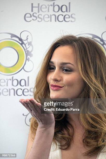 American actress Leighton Meester attends the new international ambassador for Herbal Essences brand photocall at Hesperia hotel on May 5, 2010 in...