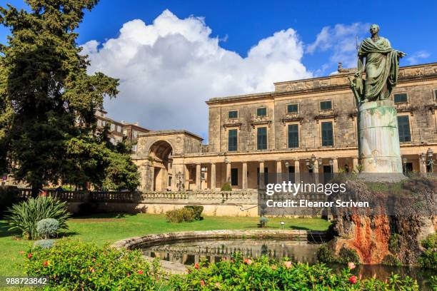 palace of st. michael and george (royal palace) (city palace), corfu town, unesco world heritage site, corfu, ionian islands, greek islands, greece, europe - corfu town stock-fotos und bilder