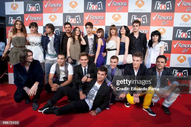 The cast of "Fisica o Quimica" attend the fifth season photocall at Capitol cinema on May 5, 2010 in Madrid, Spain.