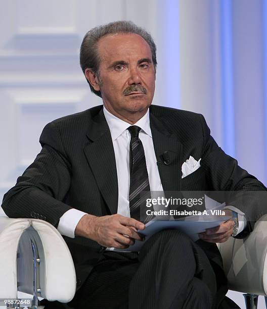 Mauro Masi, CEO of Italian television RAI attends the TV show "Porta A Porta" on May 5, 2010 in Rome, Italy.