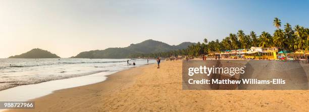 palolem beach at sunset, goa, india, asia - palolem beach stock pictures, royalty-free photos & images