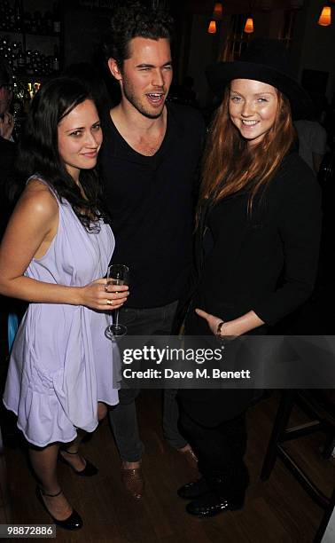 Lily Cole and guests attend Carl Freedman party celebrating 10 years of Counter Editions Publishing at the Rivington Grill on May 5, 2010 in London,...