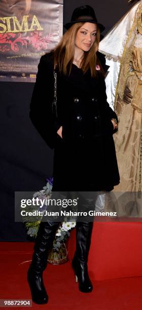 Spanish actress Lucia Hoyos attends 'Madre Amadisima' premiere at Paz cinema on May 5, 2010 in Madrid, Spain.