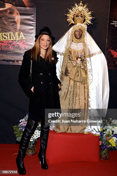 Spanish actress Lucia Hoyos attends 'Madre Amadisima' premiere at Paz cinema on May 5, 2010 in Madrid, Spain.