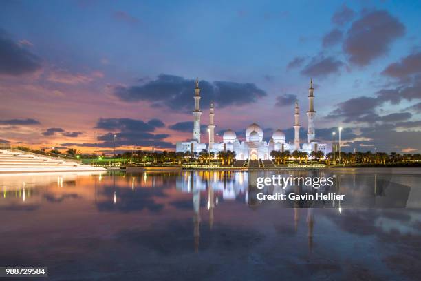 sheikh zayed bin sultan al nahyan mosque, abu dhabi, united arab emirates, middle east - gavin hellier 個照片及圖片檔