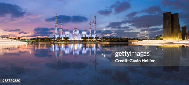 sheikh zayed bin sultan al nahyan mosque, abu dhabi, united arab emirates, middle east - gavin hellier 個照片及圖片檔