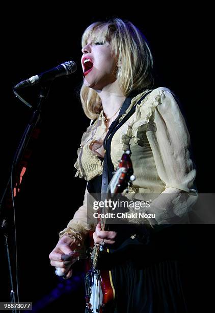 Courtney Love of Hole performs at Brixton Academy on May 5, 2010 in London, England.