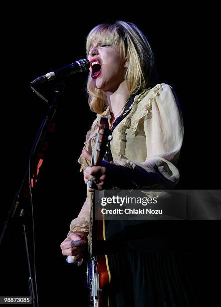 Courtney Love of Hole performs at Brixton Academy on May 5, 2010 in London, England.