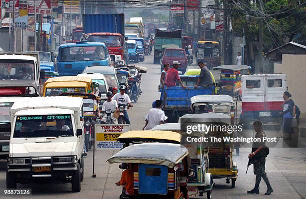 Jah iChikwendiu/TWP The Filipino military set up an impromptu check-point, called a snap check-point, in the southern Philippine city of Zamboanga...