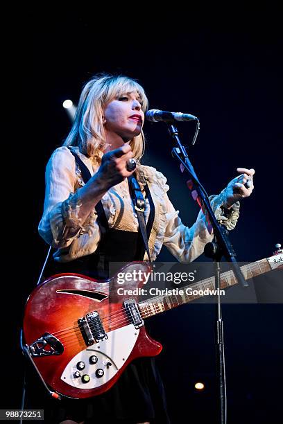 Courtney Love of Hole performs on stage at O2 Brixton Academy on May 5, 2010 in London, England.