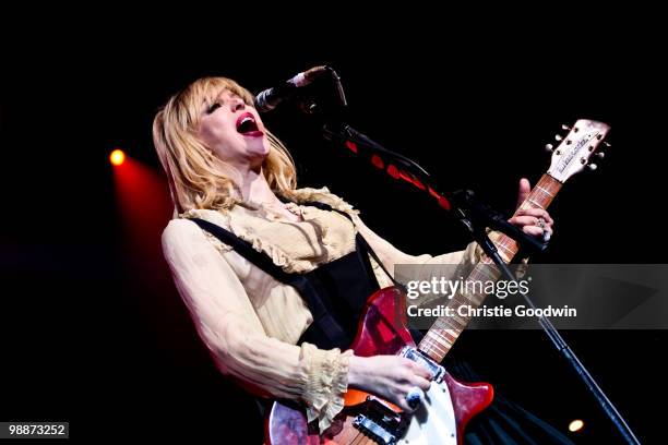 Courtney Love of Hole performs on stage at O2 Brixton Academy on May 5, 2010 in London, England.