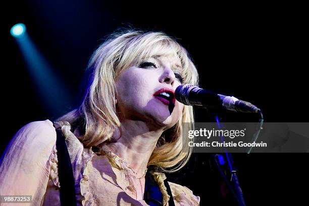 Courtney Love of Hole performs on stage at O2 Brixton Academy on May 5, 2010 in London, England.