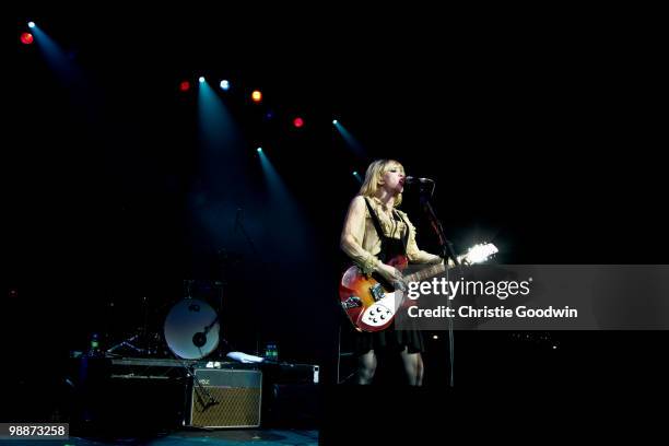 Courtney Love of Hole performs on stage at O2 Brixton Academy on May 5, 2010 in London, England.