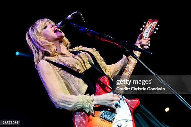 Courtney Love of Hole performs on stage at O2 Brixton Academy on May 5, 2010 in London, England.