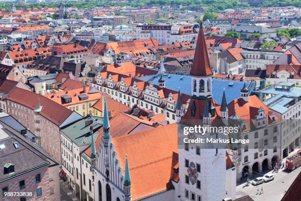 old town hall (altes rathaus) at marienplatz square, munich, bavaria, germany, europe - town hall square stock pictures, royalty-free photos & images