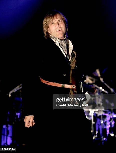 Steve Norman of Spandau Ballet performs on stage during their Reformation World Tour at Grand West Casino on May 5, 2010 in Cape Town, South Africa.
