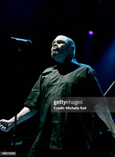 Marian Gold of Alphaville performs at Grand West Casino on May 5, 2010 in Cape Town, South Africa.