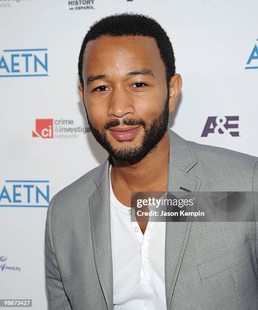 Musician John Legend attends the 2010 A&E Upfront at the IAC Building on May 5, 2010 in New York City.