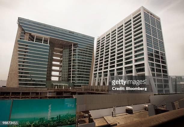 The newly constucted Indiabulls towers office space stands in the Lower Parel area of Mumbai, India, on Friday, April 30, 2010. UBS AG and JPMorgan...